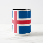 Flagge Islands Zweifarbige Tasse (Mittel)