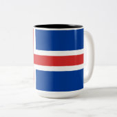 Flagge Islands Zweifarbige Tasse (VorderseiteRechts)