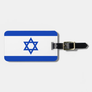Flagge Israel Gepäckanhänger mit Ledergurt