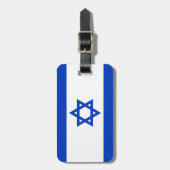 Flagge Israel Gepäckanhänger mit Ledergurt (Vorderseite vertikal)