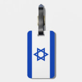 Flagge Israel Gepäckanhänger mit Ledergurt (Rückseite vertikal)