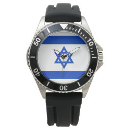 Flagge Israels Armbanduhr