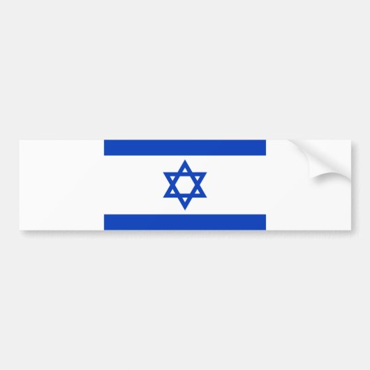 Flagge Israels Autoaufkleber (Vorne)
