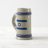 Flagge Israels Bierglas (Vorderseite Links)