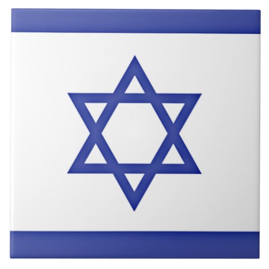Flagge Israels  Fliese (Vorderseite)