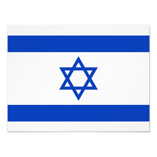 Flagge Israels Fotodruck (Vorne)
