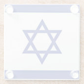 Flagge Israels Glasuntersetzer (Rückseite)