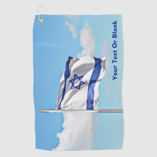 Flagge Israels Golfhandtuch (Vorderseite)