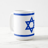 Flagge Israels Kaffeetasse (Vorderseite Links)