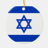 Flagge Israels Keramik Ornament (Vorne)