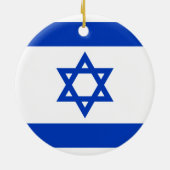 Flagge Israels Keramik Ornament (Hinten)