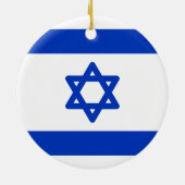 Flagge Israels Keramik Ornament (Hinten)