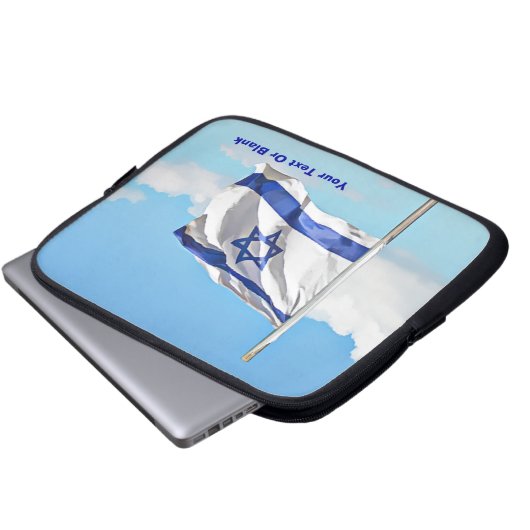 Flagge Israels Laptopschutzhülle (Vorne Knopf)