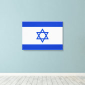 Flagge Israels Leinwanddruck (Insitu (Holzboden))