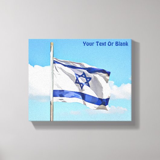 Flagge Israels Leinwanddruck (Vorderseite)