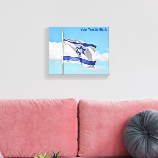 Flagge Israels Leinwanddruck (Insitu (Wohnzimmer))