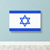 Flagge Israels Leinwanddruck (Insitu (Holzboden))