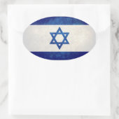Flagge Israels Ovaler Aufkleber (Tasche)
