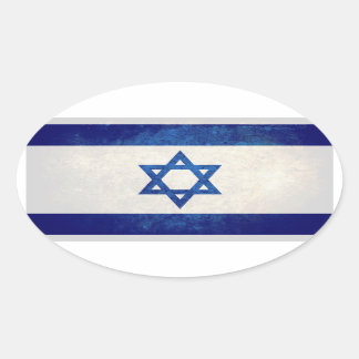 Flagge Israels Ovaler Aufkleber