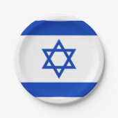 Flagge Israels Pappteller (Vorderseite)