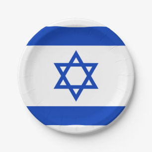 Flagge Israels Pappteller