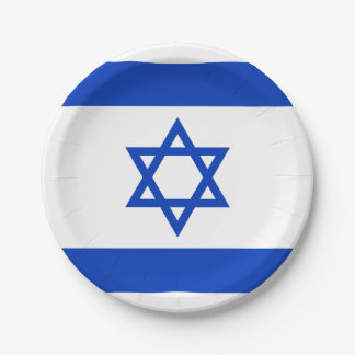Flagge Israels Pappteller