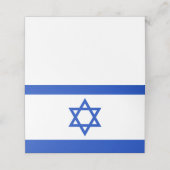 Flagge Israels Platzkarte (Außenseite Aufgefaltet)