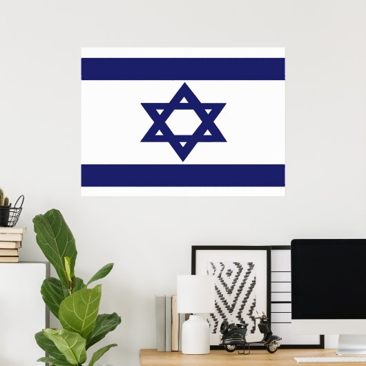 Flagge Israels Poster (Heimbüro)