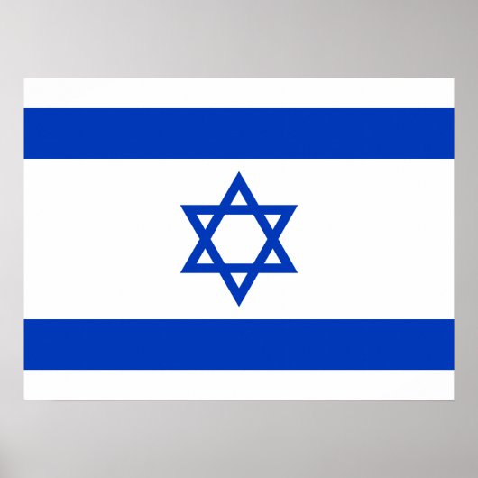 Flagge Israels Poster (Vorne)