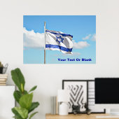 Flagge Israels Poster (Heimbüro)