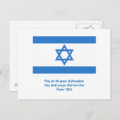 Flagge Israels, Postkarte (Vorne/Hinten)