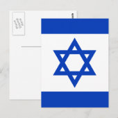Flagge Israels Postkarte (Vorne/Hinten)