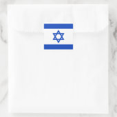 Flagge Israels Quadratischer Aufkleber (Tasche)