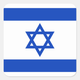 Flagge Israels Quadratischer Aufkleber