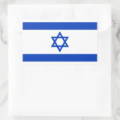 Flagge Israels Rechteckiger Aufkleber (Tasche)