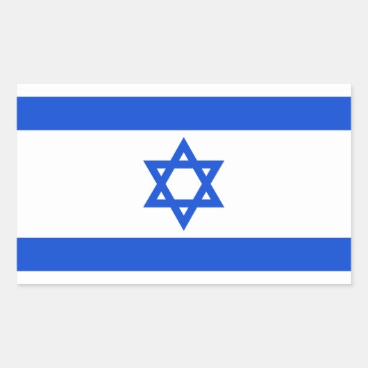 Flagge Israels Rechteckiger Aufkleber (Vorderseite)