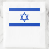 Flagge Israels Rechteckiger Aufkleber (Tasche)