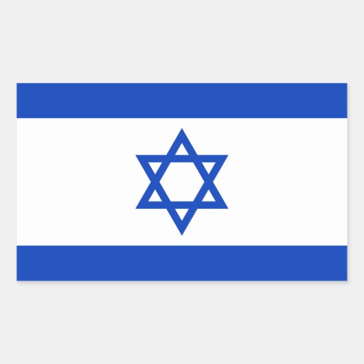 Flagge Israels Rechteckiger Aufkleber (Vorderseite)