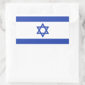 Flagge Israels Rechteckiger Aufkleber (Tasche)