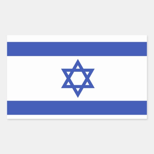 Flagge Israels Rechteckiger Aufkleber (Vorderseite)