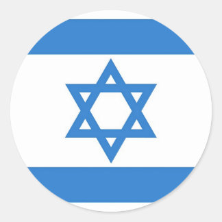 Flagge Israels Runder Aufkleber