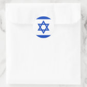 Flagge Israels Runder Aufkleber (Tasche)