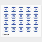 Flagge Israels Runder Aufkleber (Blatt)