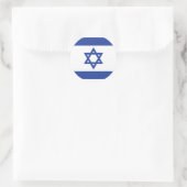 Flagge Israels Runder Aufkleber (Tasche)