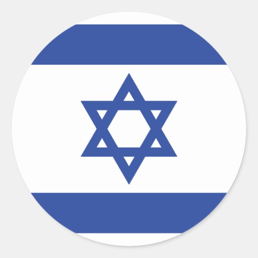 Flagge Israels Runder Aufkleber (Vorderseite)