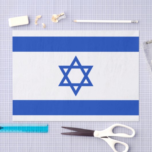 Flagge Israels Seidenpapier (Handwerk)