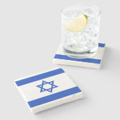 Flagge Israels Steinuntersetzer (Seitenansicht)