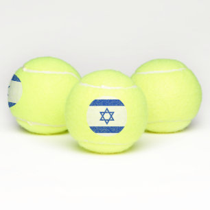 Flagge Israels Tennisbälle