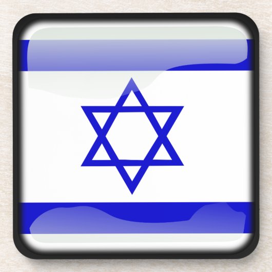 Flagge Israels Untersetzer (Vorderseite)