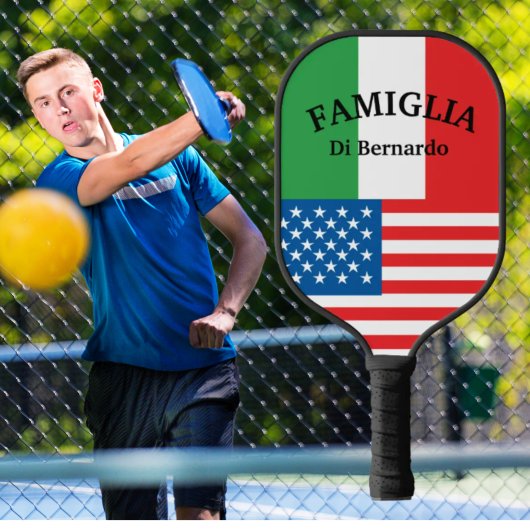 Flagge Italiens Amerikanische Flagge Italienischer Pickleball Schläger